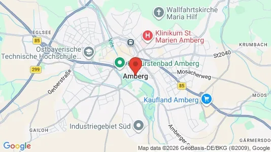 Apartments for rent i Amberg - kort over placeringen