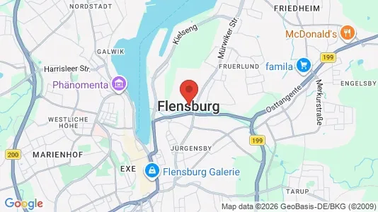 Apartments for rent i Flensburg - kort over placeringen
