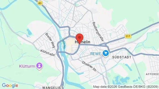 Rooms for rent i Hameln-Pyrmont - kort over placeringen