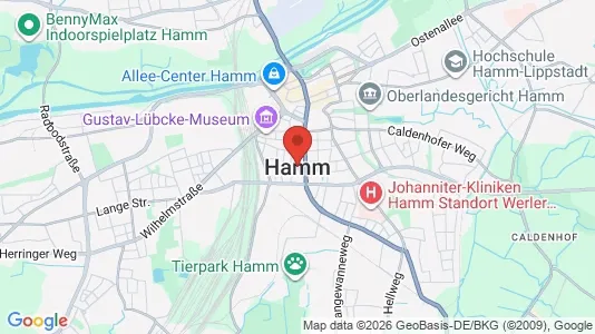 Apartments for rent i Hamm - kort over placeringen