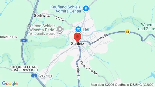 Apartments for rent i Saale-Orla-Kreis - kort over placeringen