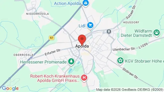Apartments for rent i Weimarer Land - kort over placeringen