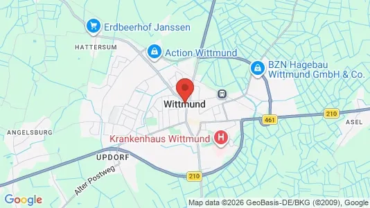Apartments for rent i Wittmund - kort over placeringen