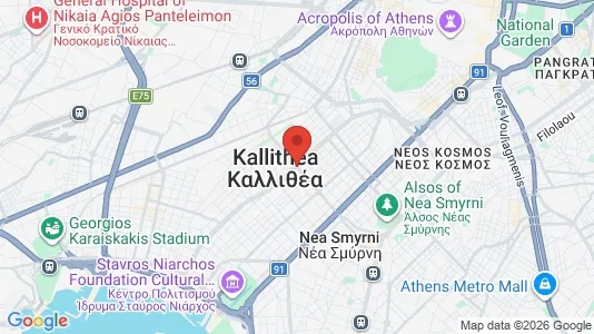 Apartments for rent i Kallithea - kort over placeringen