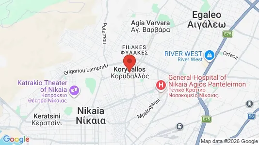Apartments for rent i Korydallos - kort over placeringen