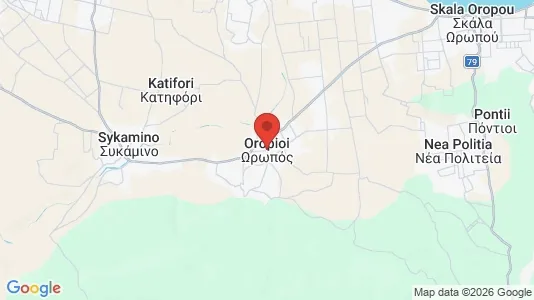 Apartments for rent i Oropos - kort over placeringen