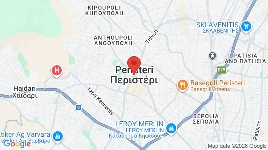 Apartments for rent i Peristeri - kort over placeringen
