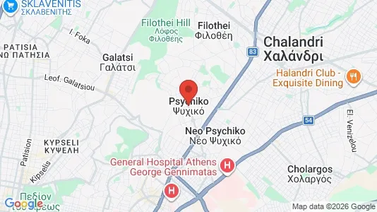 Apartments for rent i Psychiko - kort over placeringen
