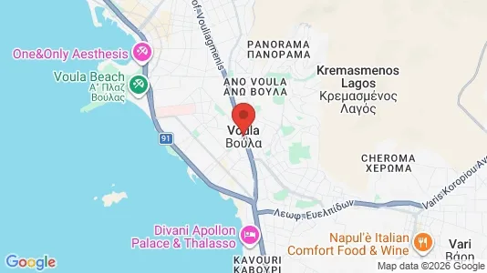 Apartments for rent i Vari-Voula-Vouliagmeni - kort over placeringen