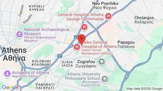 Apartments for rent i Athens Goudi - kort over placeringen