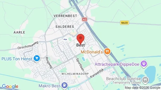 Apartments for rent i Best - kort over placeringen