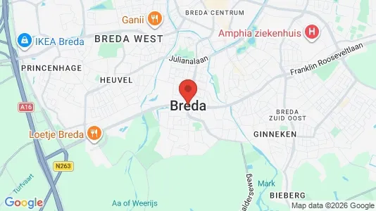 Apartments for rent i Breda - kort over placeringen