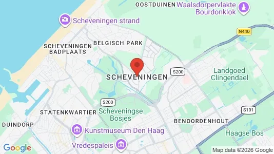 Rooms for rent i The Hague Scheveningen - kort over placeringen