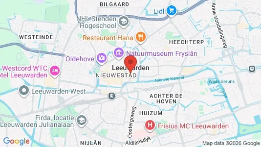 Rooms for rent i Leeuwarden - kort over placeringen
