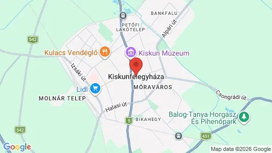 Houses for rent i Kiskunfélegyházi - kort over placeringen