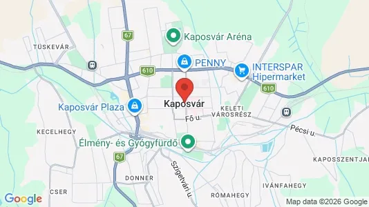 Apartments for rent i Kaposvári - kort over placeringen