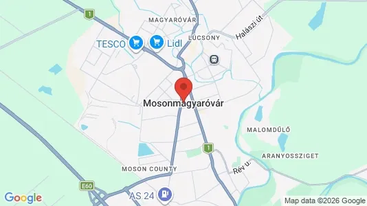 Houses for rent i Mosonmagyaróvári - kort over placeringen
