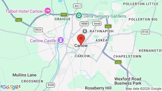 Apartments for rent i Carlow - kort over placeringen