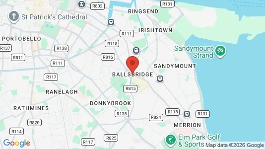 Apartments for rent i Ballsbridge - kort over placeringen