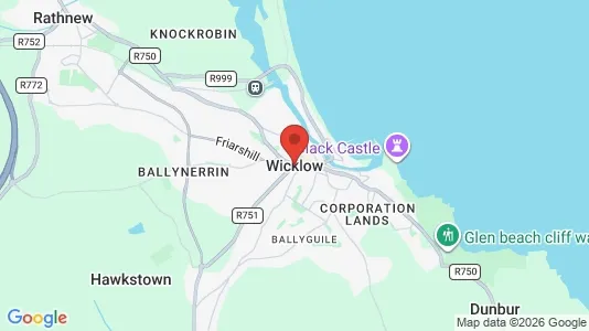 Houses for rent i Wicklow - kort over placeringen