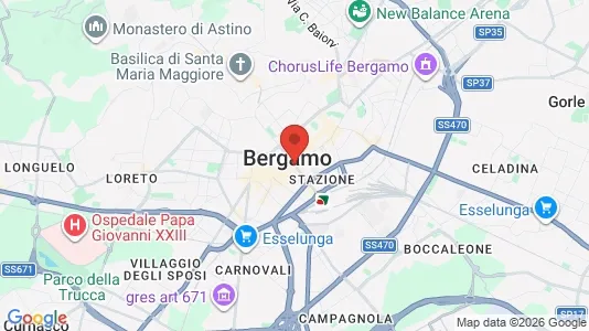 Apartments for rent i Bergamo - kort over placeringen