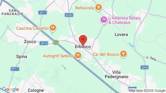 Apartments for rent i Erbusco - kort over placeringen