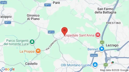 Apartments for rent i Montano Lucino - kort over placeringen
