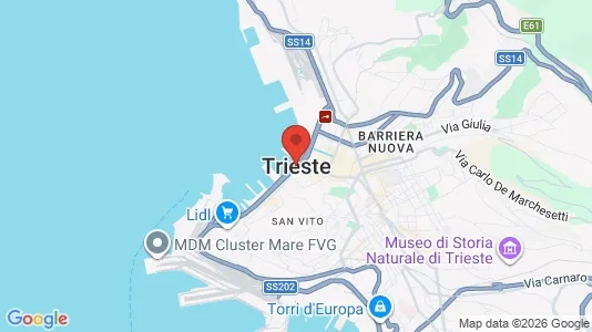 Apartments for rent i Trieste - kort over placeringen