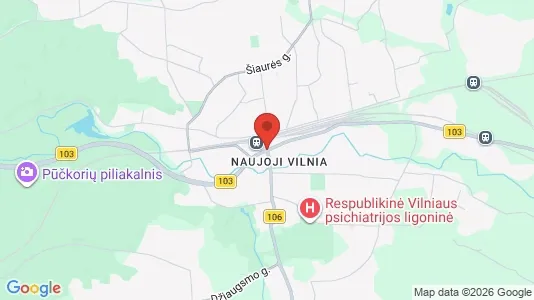Apartments for rent i Vilnius Naujoji Vilnia - kort over placeringen