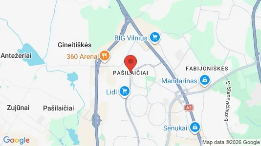 Apartments for rent i Vilnius Pašilaičiai - kort over placeringen