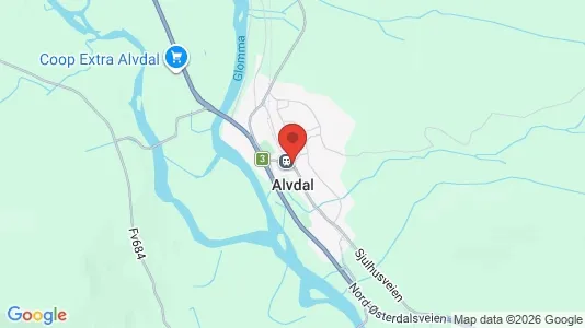 Rooms for rent i Alvdal - kort over placeringen