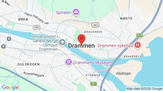 Apartments for rent i Drammen - kort over placeringen