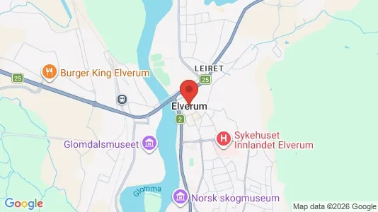 Houses for rent i Elverum - kort over placeringen