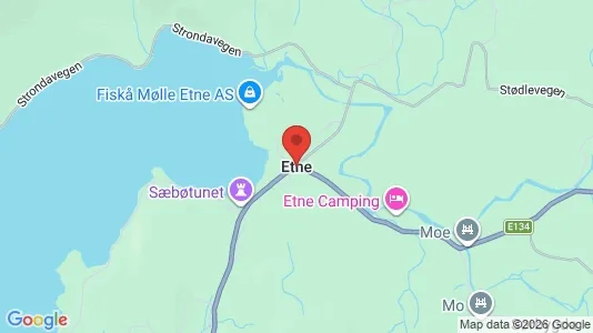 Rooms for rent i Etne - kort over placeringen
