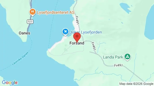 Houses for rent i Forsand - kort over placeringen