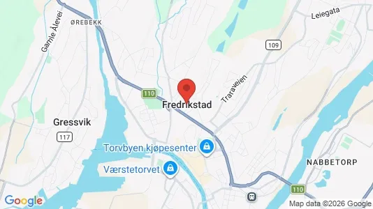 Rooms for rent i Fredrikstad - kort over placeringen