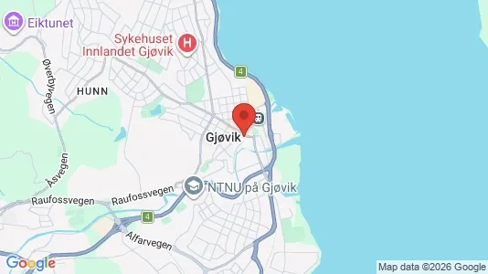 Houses for rent i Gjøvik - kort over placeringen
