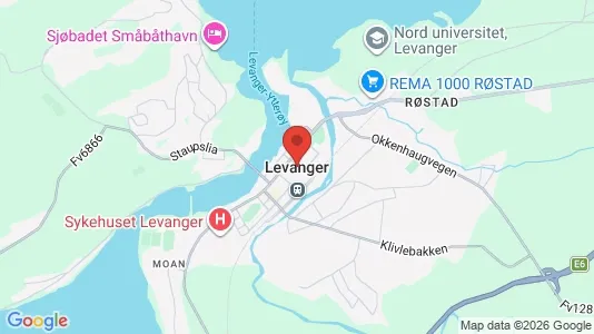 Rooms for rent i Levanger - kort over placeringen