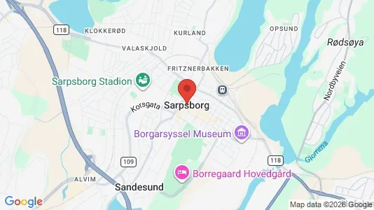 Houses for rent i Sarpsborg - kort over placeringen