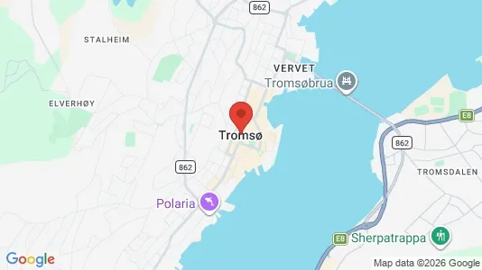 Rooms for rent i Tromsø - kort over placeringen