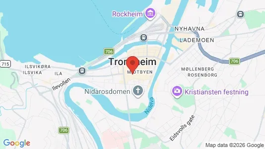 Houses for rent i Trondheim Østbyen - kort over placeringen