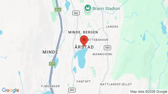 Rooms for rent i Bergen Årstad - kort over placeringen