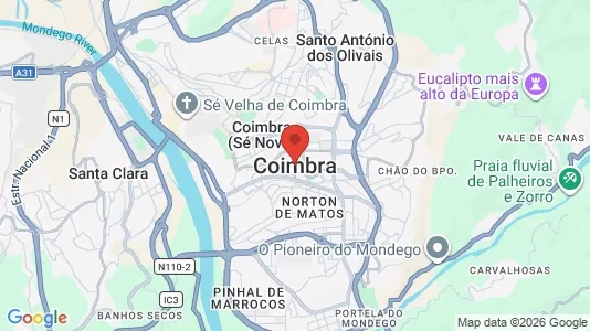 Apartments for rent i Coimbra - kort over placeringen