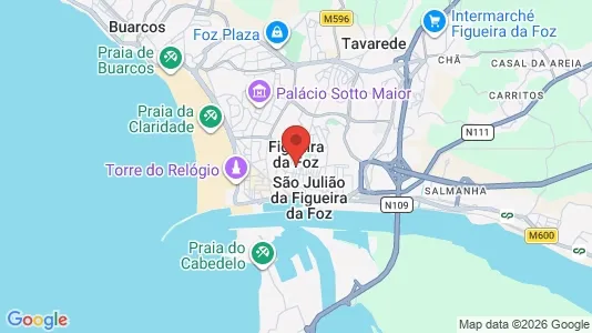 Apartments for rent i Figueira da Foz - kort over placeringen