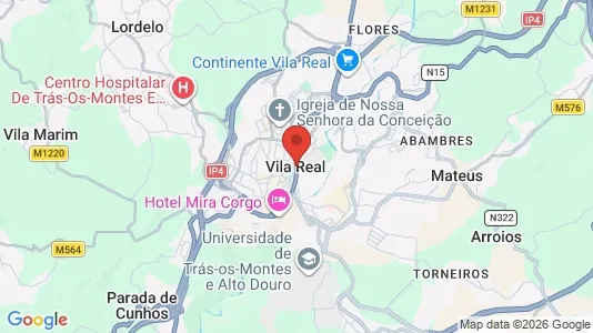 Apartments for rent i Vila Real - kort over placeringen