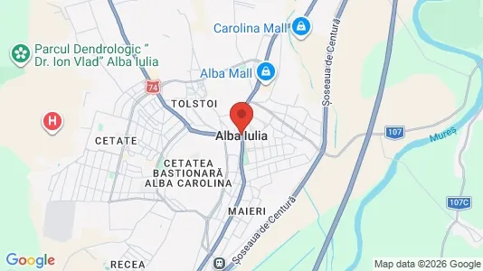 Apartments for rent i Alba Iulia - kort over placeringen