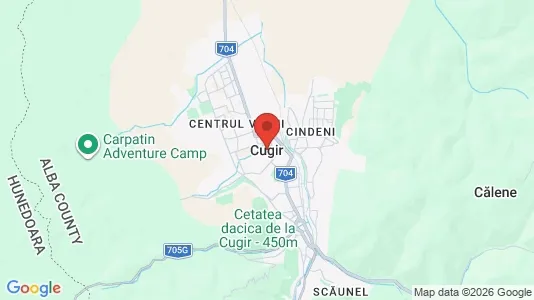 Apartments for rent i Cugir - kort over placeringen