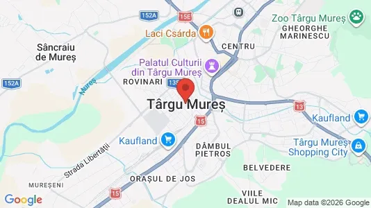 Apartments for rent i Târgu Mureş - kort over placeringen