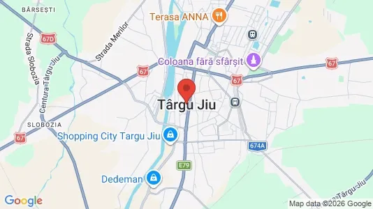 Apartments for rent i Târgu Jiu - kort over placeringen