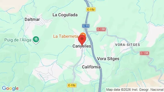 Houses for rent i Canyelles - kort over placeringen